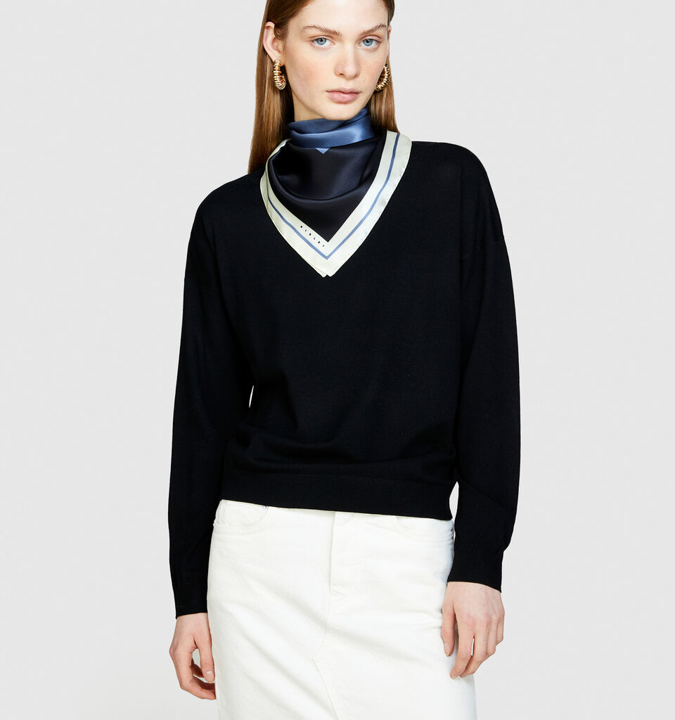 100% silk scarf - null - Multi-color | Sisley image number 3